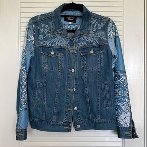 Johnny Was embroidered denim jacket